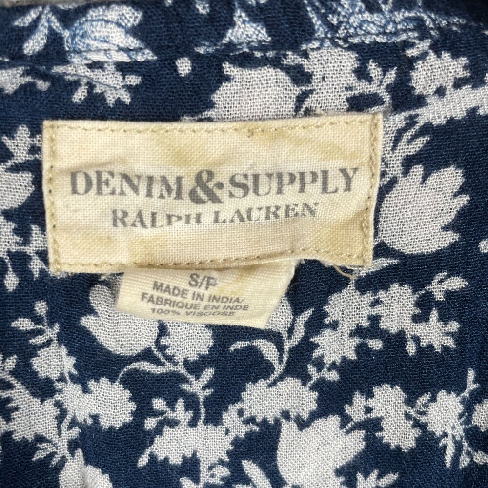 Denim Supply Ralph Lauren Top Womens Size XS Boho Flowy Hippie Floral Festival - Picture 8 of 9